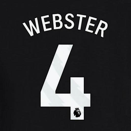 2023 2024 BRIGHTON WEBSTER 4 OFFICIAL WHITE AWAY PLAYER SIZE NAME SET