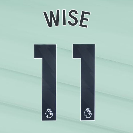 2023 2024 OFFICIAL CHELSEA WISE 11 BLACK 3RD PLAYER SIZE NAMESET