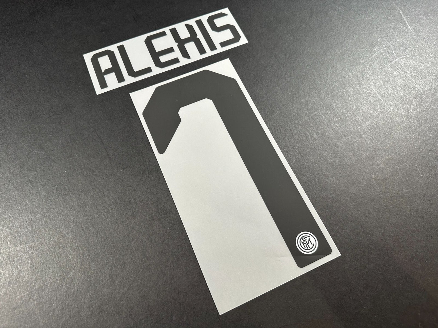 INTER MILAN 2019 2020 ALEXIS 7 OFFICIAL AWAY BLACK PLAYER SIZE NAMESET