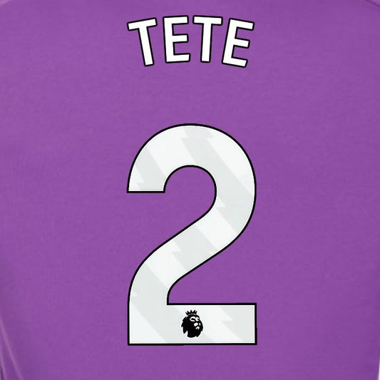 2024 2025 OFFICIAL FULHAM TETE 2 WHITE 3RD PLAYER SIZE NAMESET