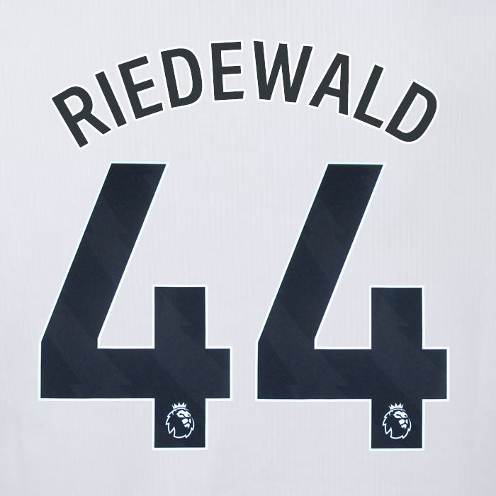 2023 2024 OFFICIAL CRYSTAL PALACE RIEDEWALD 44 BLACK AWAY PLAYER SIZE NAMESET