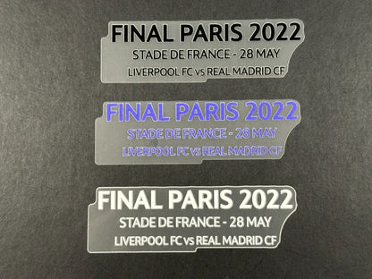 2022 OFFICIAL REAL MADRID FINAL PARIS 2022 PLAYER SIZE MATCH DETAIL