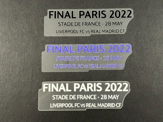 2022 OFFICIAL REAL MADRID FINAL PARIS 2022 PLAYER SIZE MATCH DETAIL