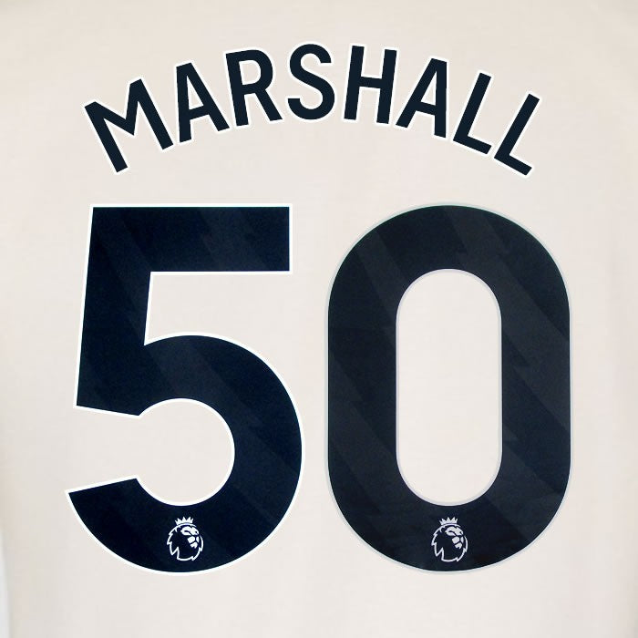 2025 2026 WEST HAM MARSHALL 50 OFFICIAL BLACK AWAY PLAYER SIZE NAMESET