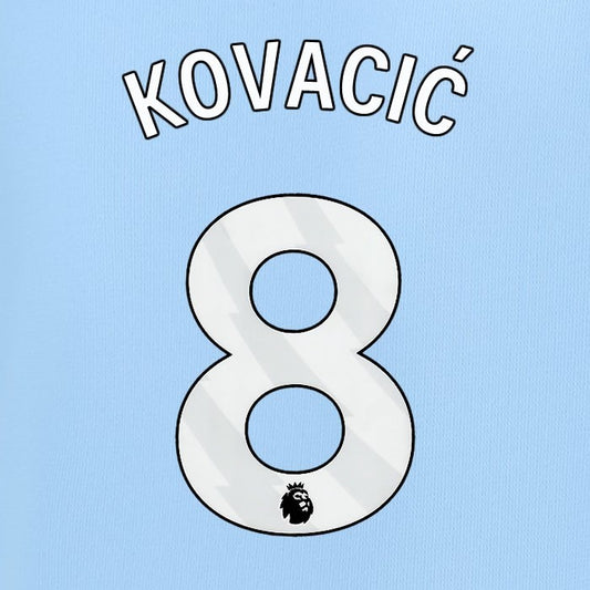 2023 2024 MAN CITY KOVACIC 8 WHITE HOME PLAYER SIZE NAME SET