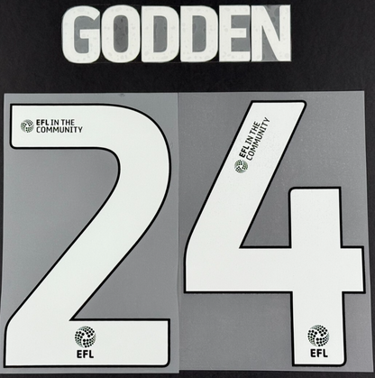 24 / 25 CHARLTON ATHLETIC  GODDEN 24 OFFICIAL WHITE HOME PLAYER SIZE NAME SET