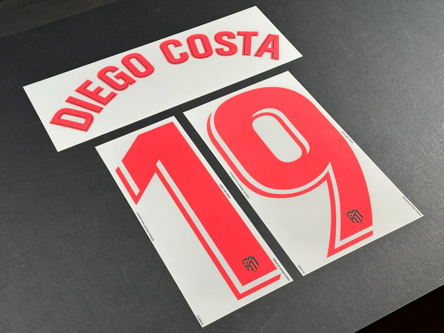 2019 2020 OFFICIAL ATLETICO MADRID DIEGO COSTA 19 AWAY PLAYER SIZE NAMESET