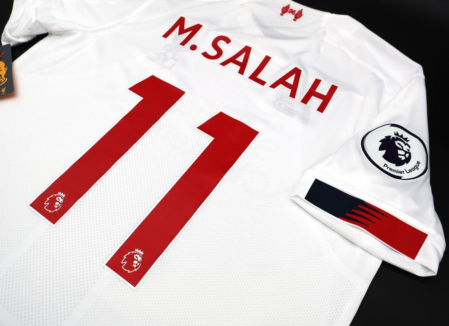 BNWT 19 20 NEW BALANCE LIVERPOOL AWAY SHIRT M. SALAH 11 + PATCH MENS SIZE MEDIUM