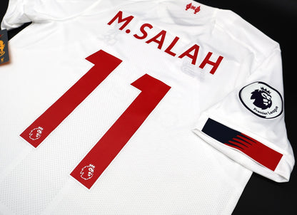 BNWT 19 20 NEW BALANCE LIVERPOOL AWAY SHIRT M. SALAH 11 + PATCH MENS SIZE MEDIUM
