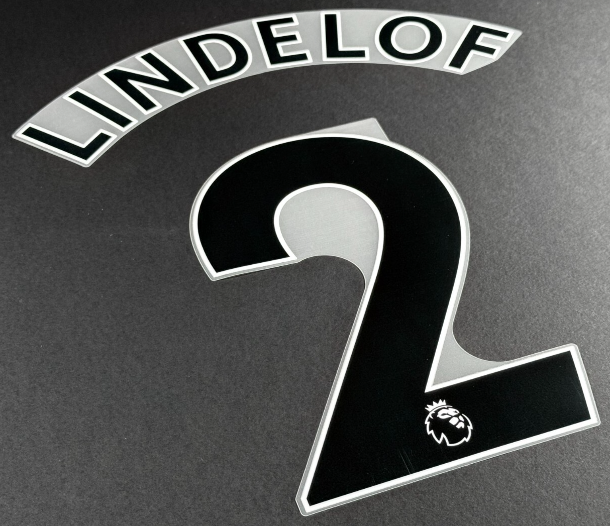 MAN UTD 2019/2023 LINDELOF 2 OFFICIAL AVERY DENNISON BLACK PLAYER SIZE NAME SET