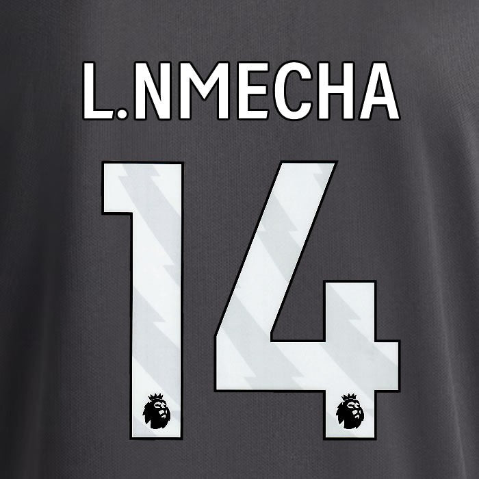 2025 2026 OFFICIAL LEEDS UNITED L.NMECHA 14 WHITE 3RD PLAYER SIZE NAMESET