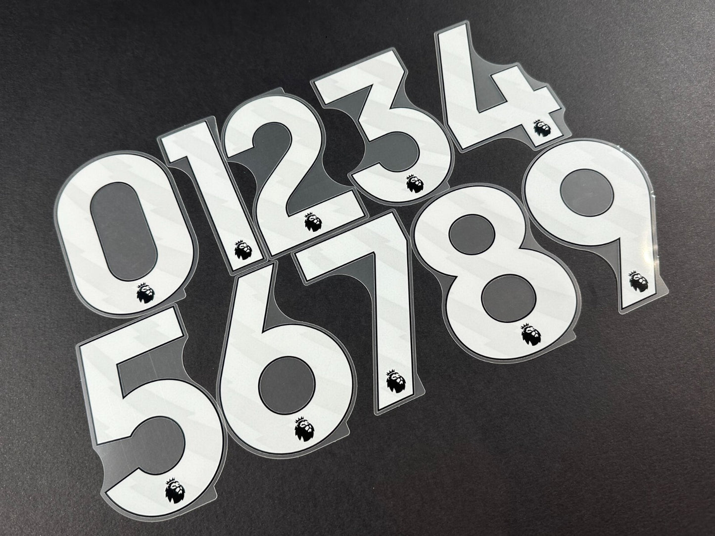 2024 2025 OFFICIAL AVERY DENNISON PREMIER LEAGUE WHITE SHORTS NUMBERS