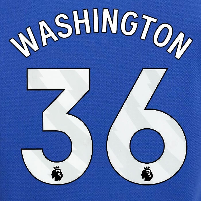 2023 2024 OFFICIAL CHELSEA WASHINGTON 36 WHITE HOME PLAYER SIZE NAMESET