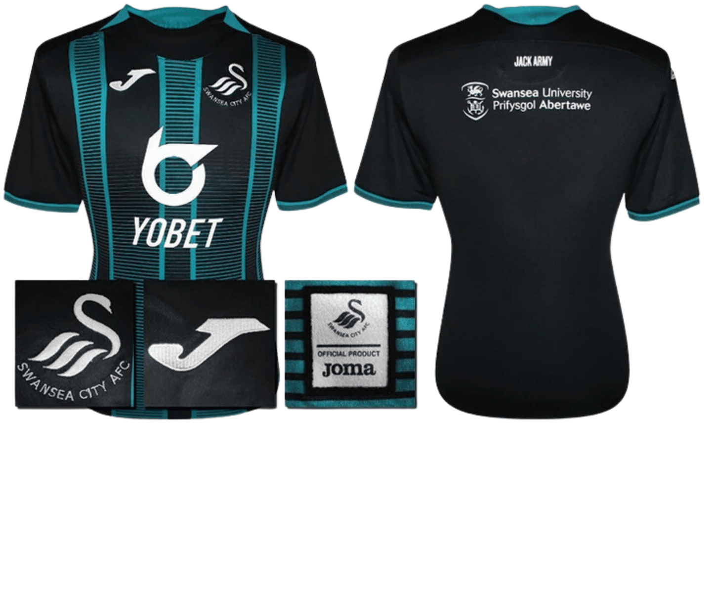 BNWT 2019 2020 SWANSEA CITY AWAY JOMA FOOTBALL SHIRT MEN'S MEDIUM