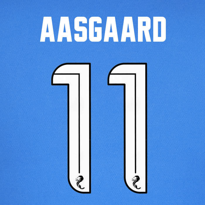 2025 2026 Rangers AASGAARD 11 WHITE HOME OFFICIAL PLAYER SIZE NAMESET