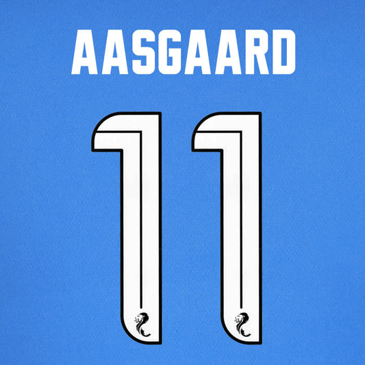 2025 2026 Rangers AASGAARD 11 WHITE HOME OFFICIAL PLAYER SIZE NAMESET