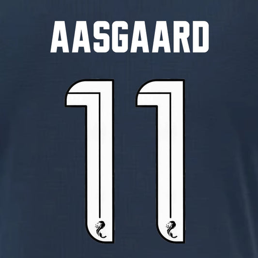 2025 2026 Rangers AASGAARD 11 WHITE 3RD OFFICIAL PLAYER SIZE NAMESET