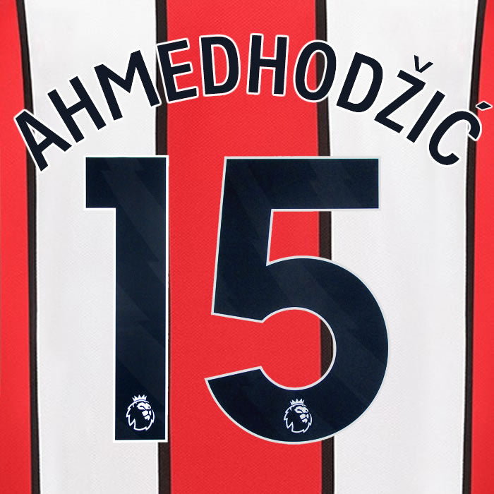 2023 2024 OFFICIAL SHEFFIELD UNITED AHMEDHODŽIĆ 15 HOME PLAYER SIZE NAME SET