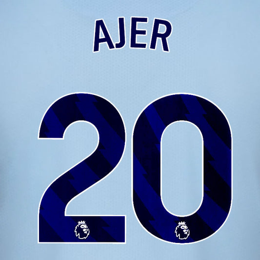 2025 2026 BRENTFORD AJER 20 BLACK 3RD PLAYER SIZE NAME SET