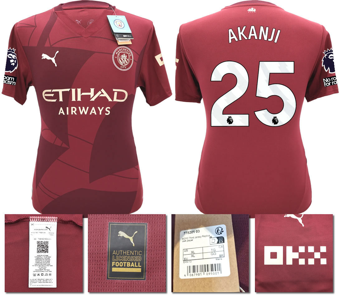 BNWT 2024 2025 MAN CITY PUMA THIRD AKANJI 25 FOOTBALL SHIRT