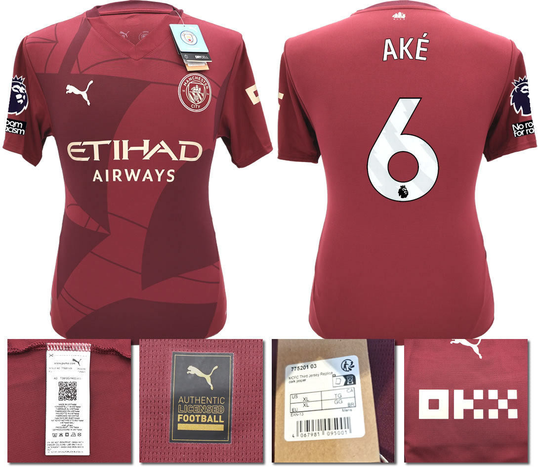 BNWT 2024 2025 MAN CITY PUMA THIRD AKÉ 6 FOOTBALL SHIRT