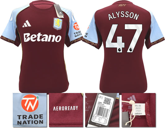 BNWT 2025/26 ASTON VILLA FC HOME SHIRT ALYSSON 47