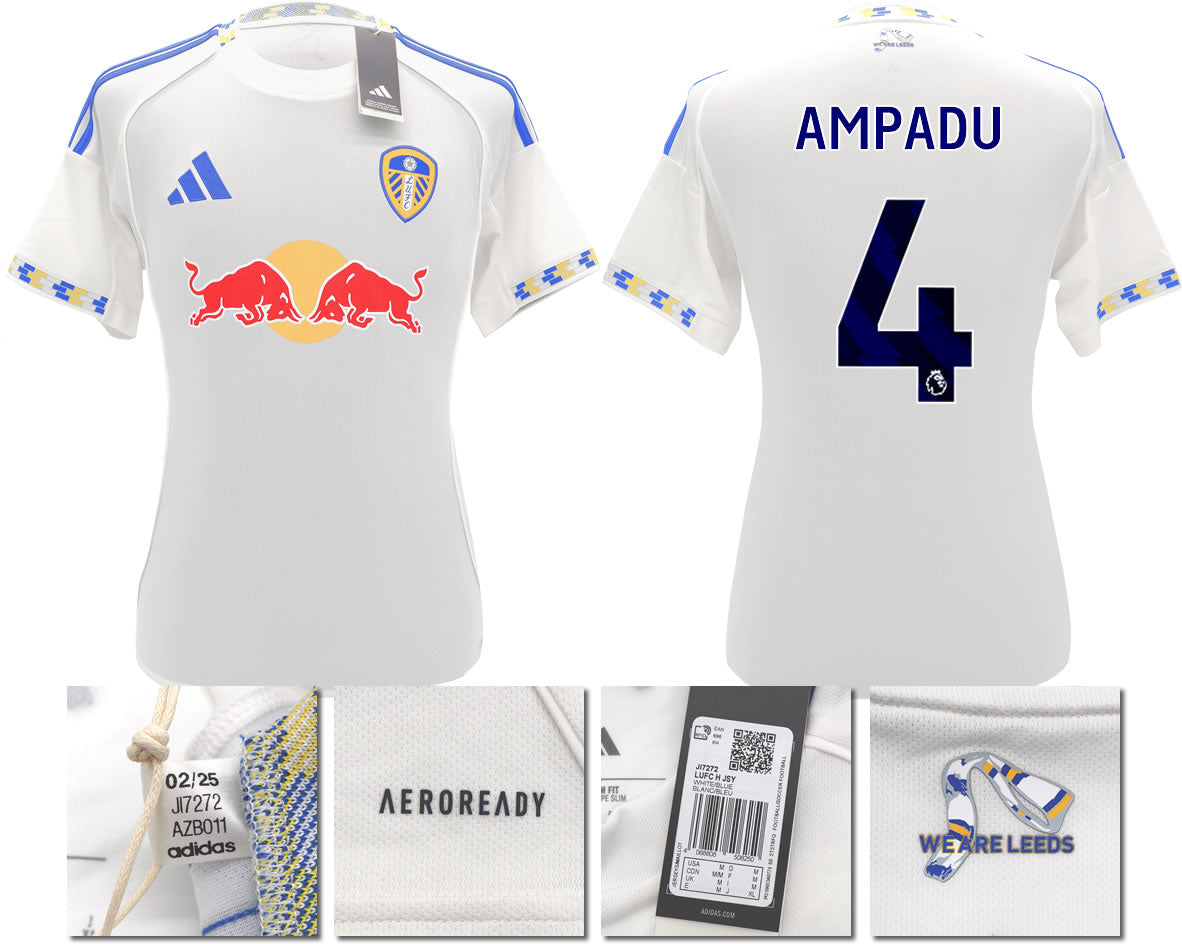 BNWT 2025/2026 Leeds United FC adidas AMPADU 4 Home Shirt