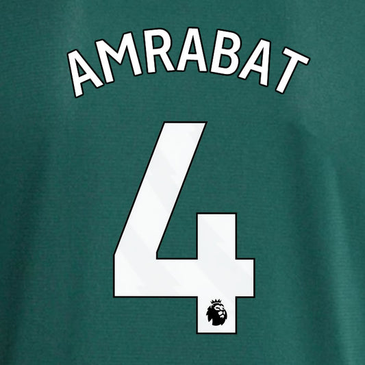 2023 2024 OFFICIAL MANCHESTER UNITED AMRABAT 4 AWAY PLAYER SIZE NAME SET