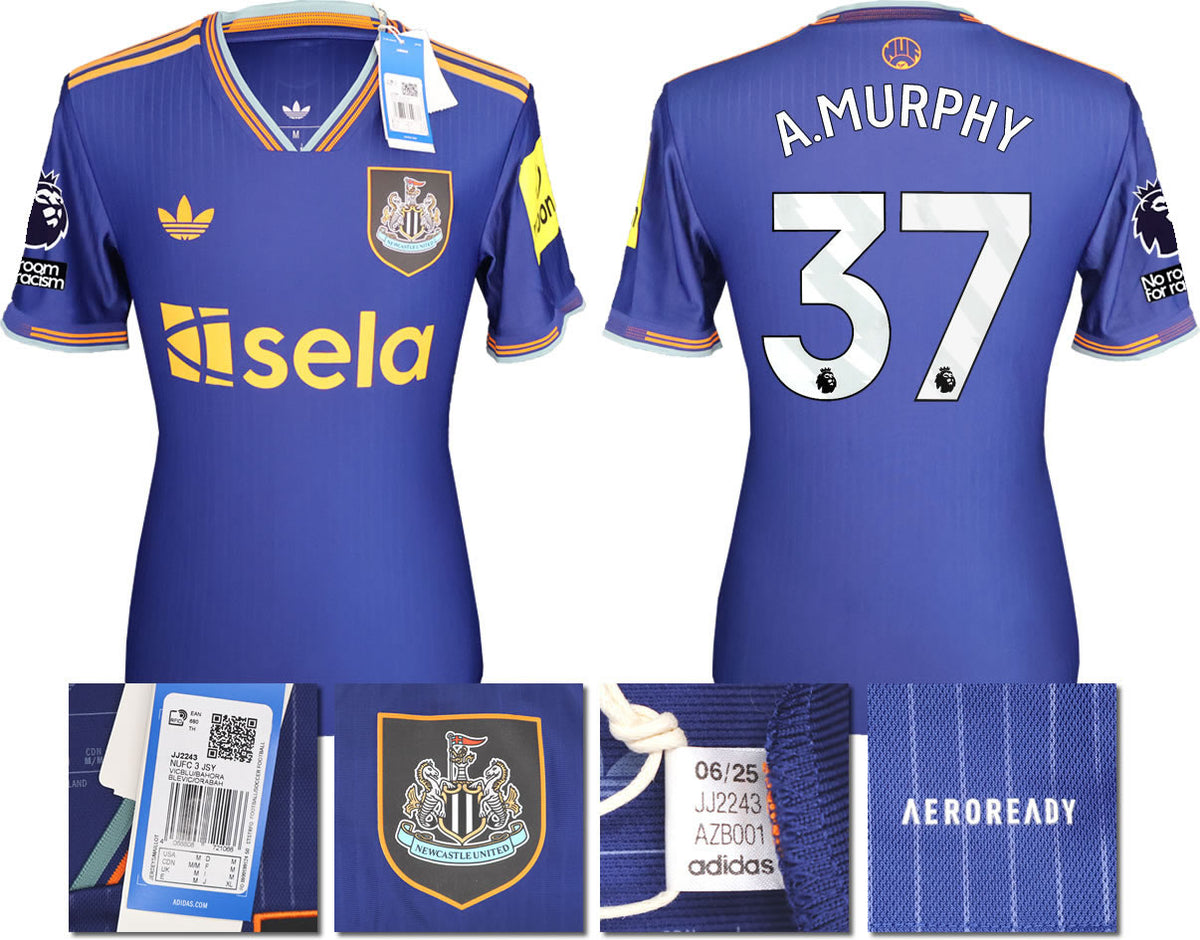 BNWT 2025/2026 Newcastle United FC adidas A. MURPHY 37 3rd Shirt