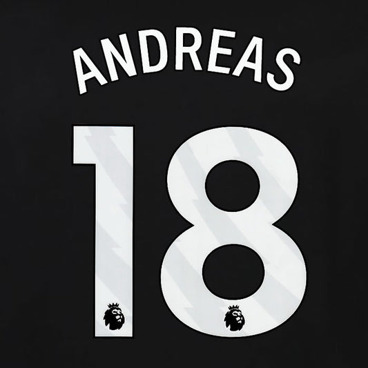 2023 2024 OFFICIAL FULHAM PEREIRA 18 3RD PLAYER SIZE NAME SET