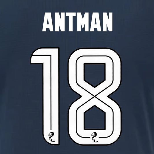 2025 2026 Rangers ANTMAN 18 WHITE 3RD OFFICIAL PLAYER SIZE NAMESET