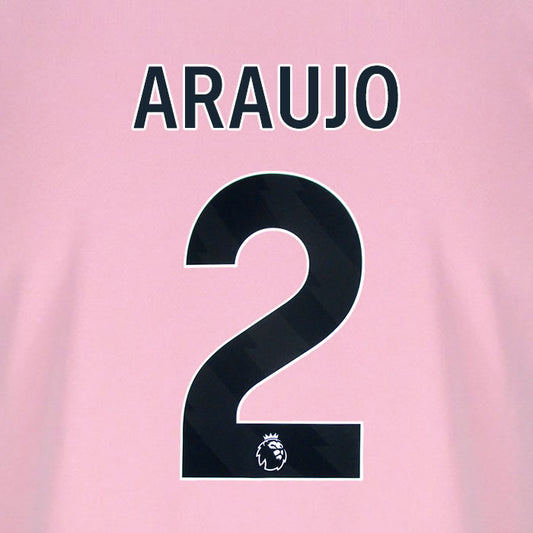 2025 2026 BOURNEMOUTH ARAUJO 2 BLACK 3RD PLAYER SIZE NAME SET