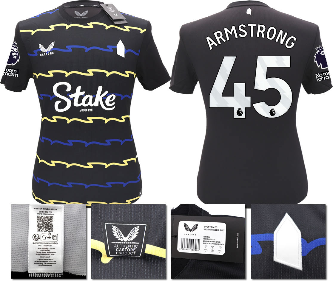 BNWT 2025/2026 EVERTON F.C. CASTORE 3RD SHIRT ARMSTONG 45