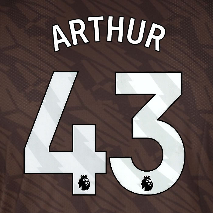 2025 2026 BRENTFORD ARTHUR 43 WHITE AWAY PLAYER SIZE NAME SET