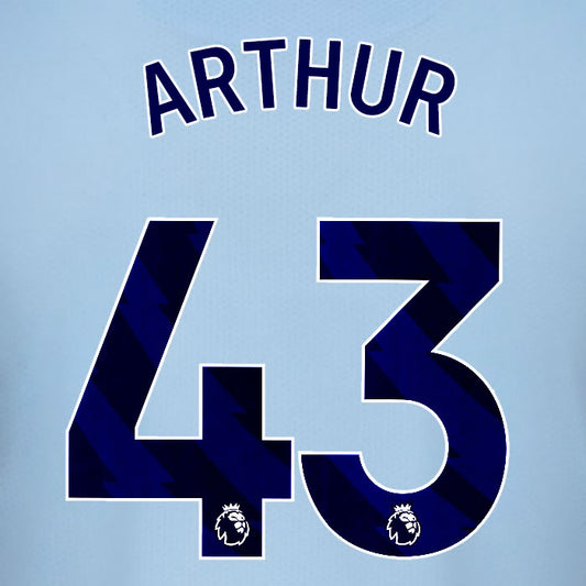 2025 2026 BRENTFORD ARTHUR 43 BLACK 3RD PLAYER SIZE NAME SET