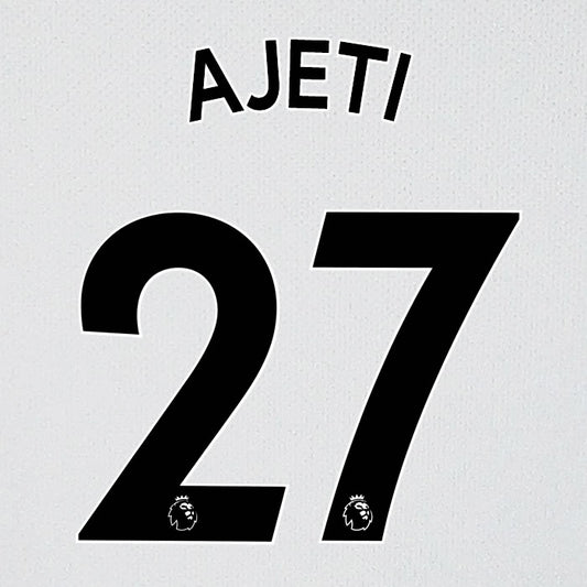 2019 2020 WEST HAM AJETI 27 WHITE AWAY OFFICIAL PLAYER SIZE NAME SET