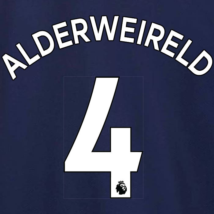 2019 2020 TOTTENHAM HOTSPUR ALDERWEIRELD 4 WHITE AWAY OFFICIAL PLAYER SIZE NAME SET