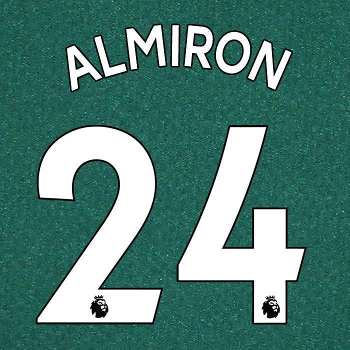 2019 2020 NEWCASTLE UNITED ALMIRÓN 24 WHITE AWAY OFFICIAL PLAYER SIZE NAME SET