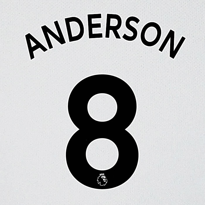 2019 2020 WEST HAM ANDERSON 8 WHITE AWAY OFFICIAL PLAYER SIZE NAME SET