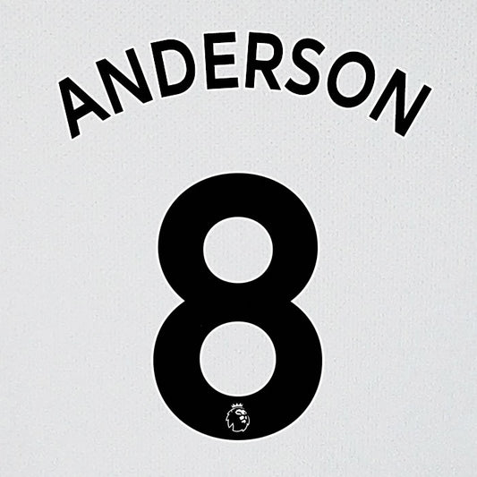 2019 2020 WEST HAM ANDERSON 8 WHITE AWAY OFFICIAL PLAYER SIZE NAME SET