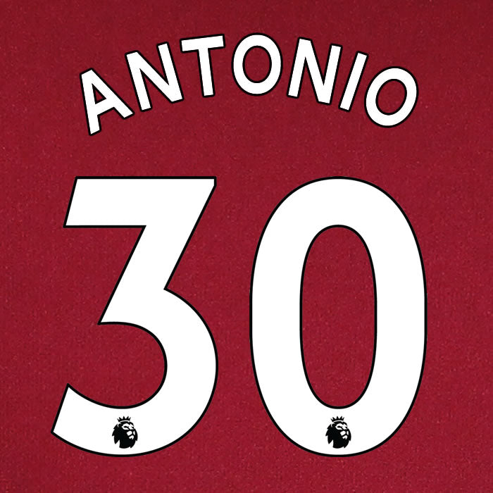 2019 2020 WEST HAM ANTONIO 30 WHITE HOME OFFICIAL PLAYER SIZE NAME SET