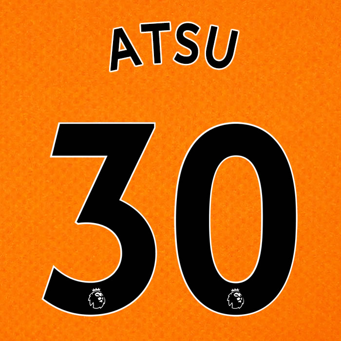 2019 2020 NEWCASTLE UNITED ATSU 30 WHITE 3RD OFFICIAL PLAYER SIZE NAME SET