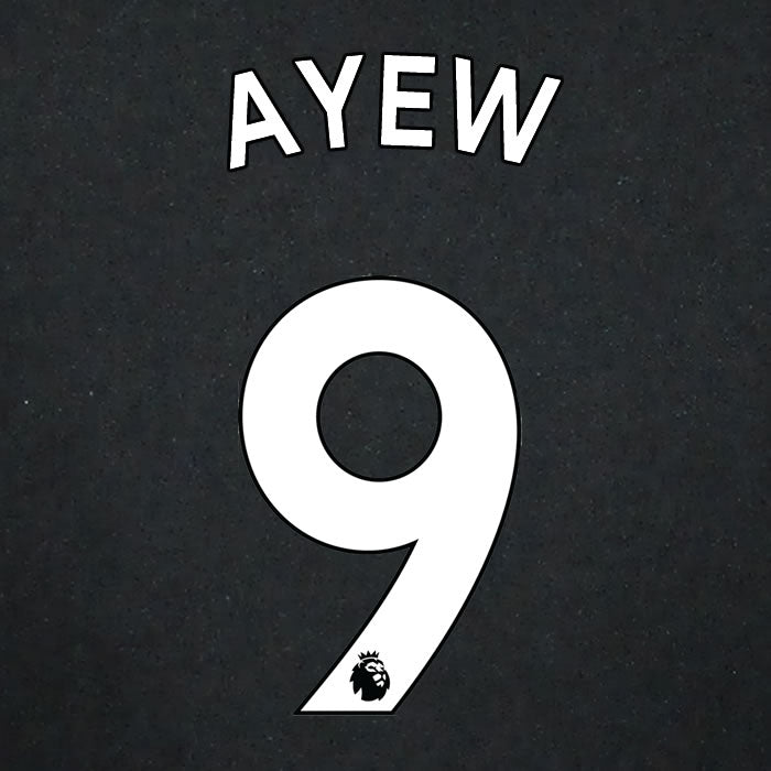2019 2020 CRYSTAL PALACE J. AYEW 9 WHITE AWAY OFFICIAL PLAYER SIZE NAME SET