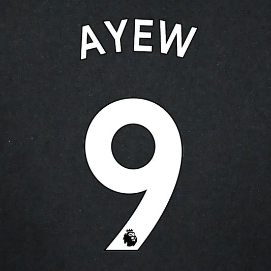 2019 2020 CRYSTAL PALACE J. AYEW 9 WHITE AWAY OFFICIAL PLAYER SIZE NAME SET