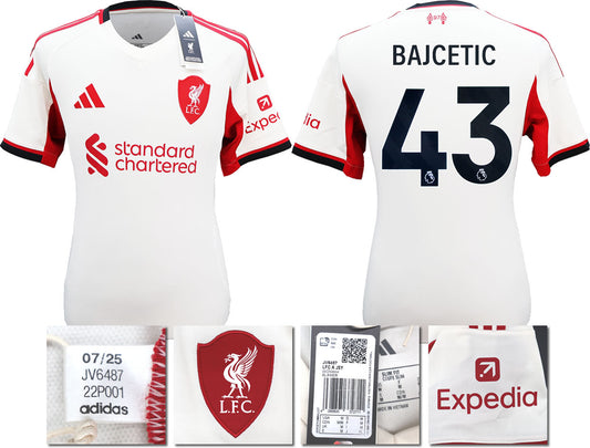 BNWT 2025 2026 LIVERPOOL AWAY SHIRT BAJCETIC 43 MEN'S