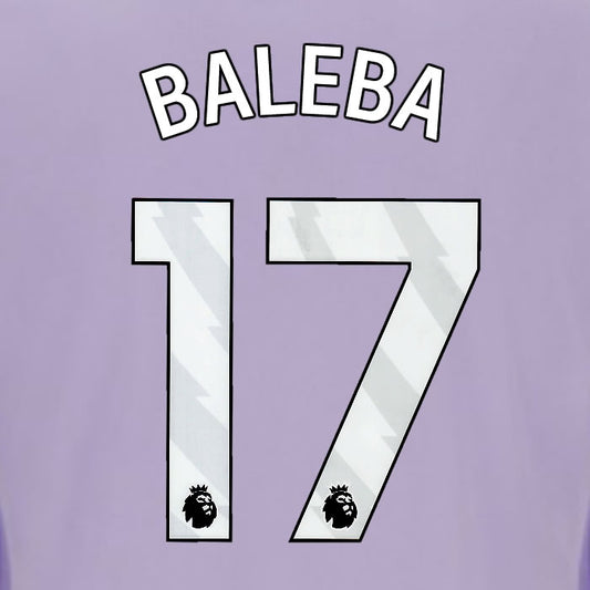 2025 2026 OFFICIAL BRIGHTON HOVE ALBION BALEBA 17 AWAY PLAYER SIZE NAME SET