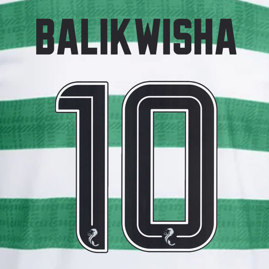 2025 2026 Celtic BALIKWISHA 10 WHITE HOME OFFICIAL PLAYER SIZE NAMESET