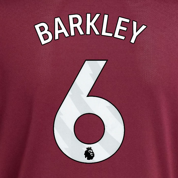 2025 2026 ASTON VILLA BARKLEY 6 OFFICIAL WHITE HOME PLAYER SIZE NAMESET