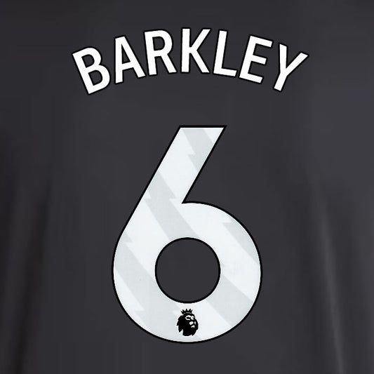 2025 2026 ASTON VILLA BARKLEY 6 OFFICIAL WHITE AWAY PLAYER SIZE NAMESET