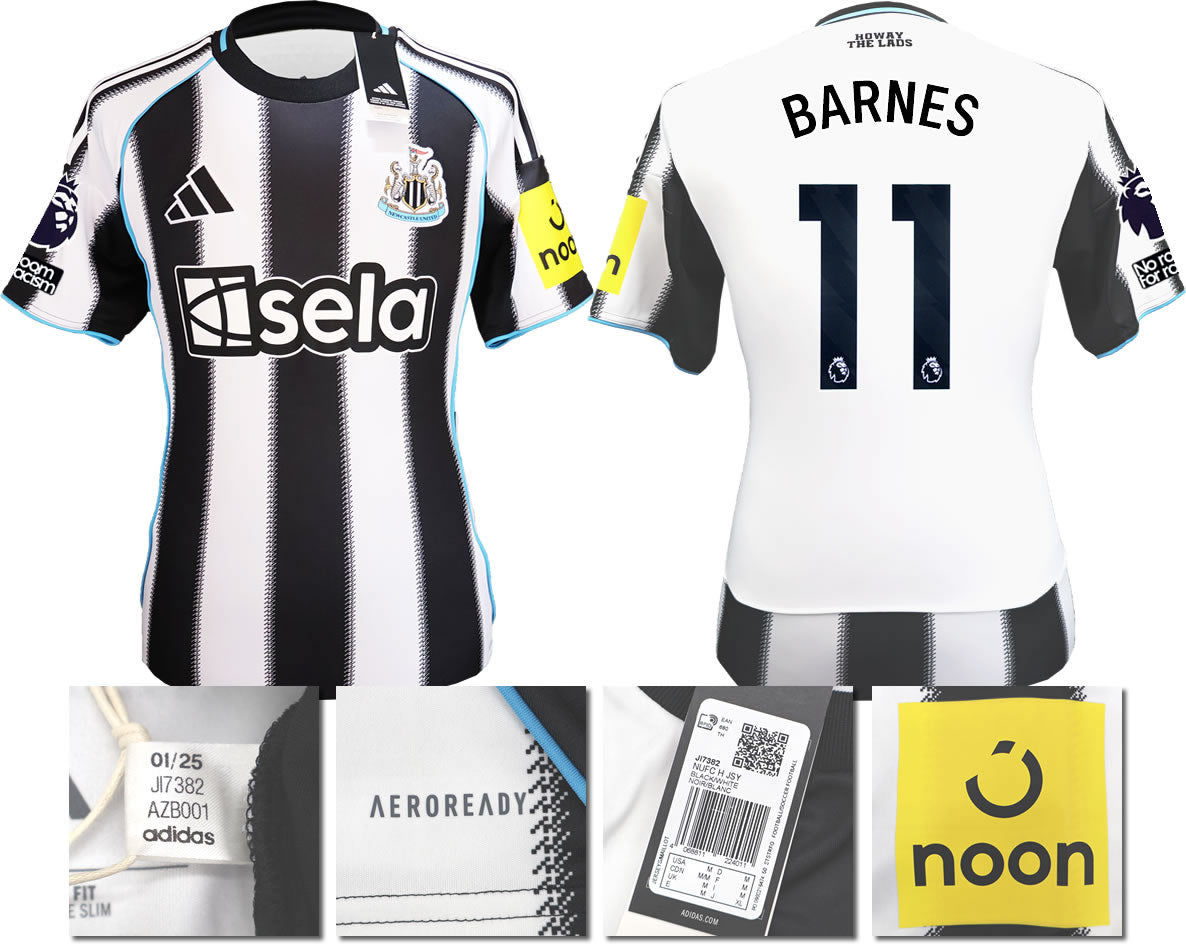 BNWT 2025 2026 NEWCASTLE UNITED HOME SHIRT BARNES 11 MEN'S